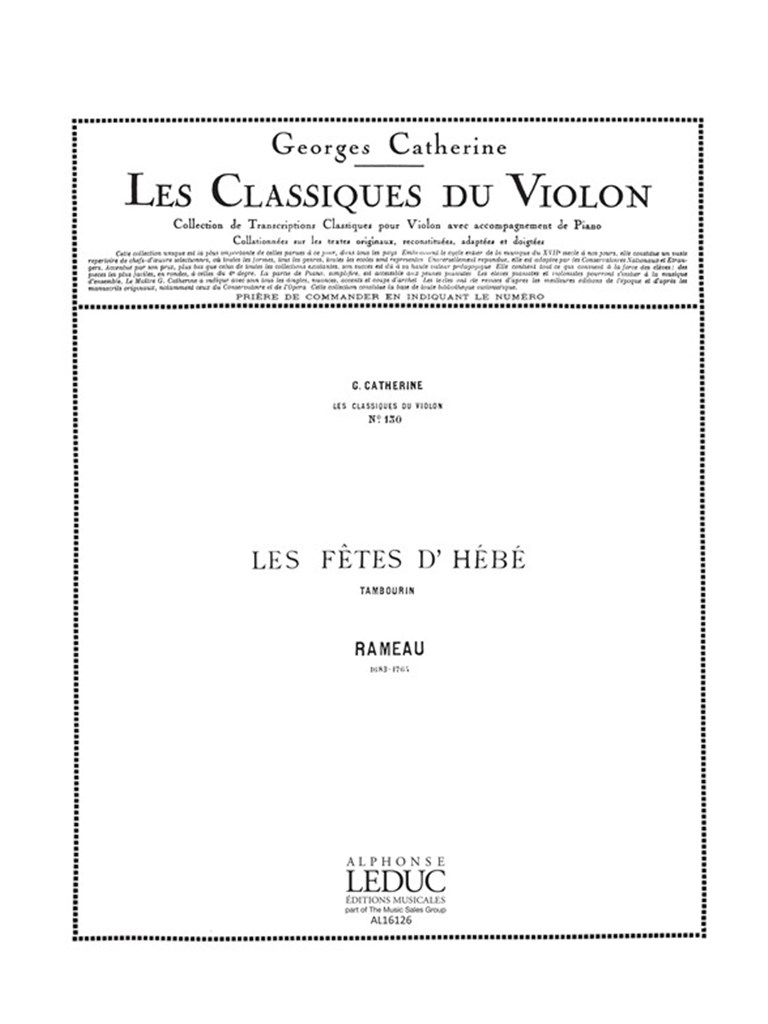 Jean-Philippe Rameau: Tambourin
